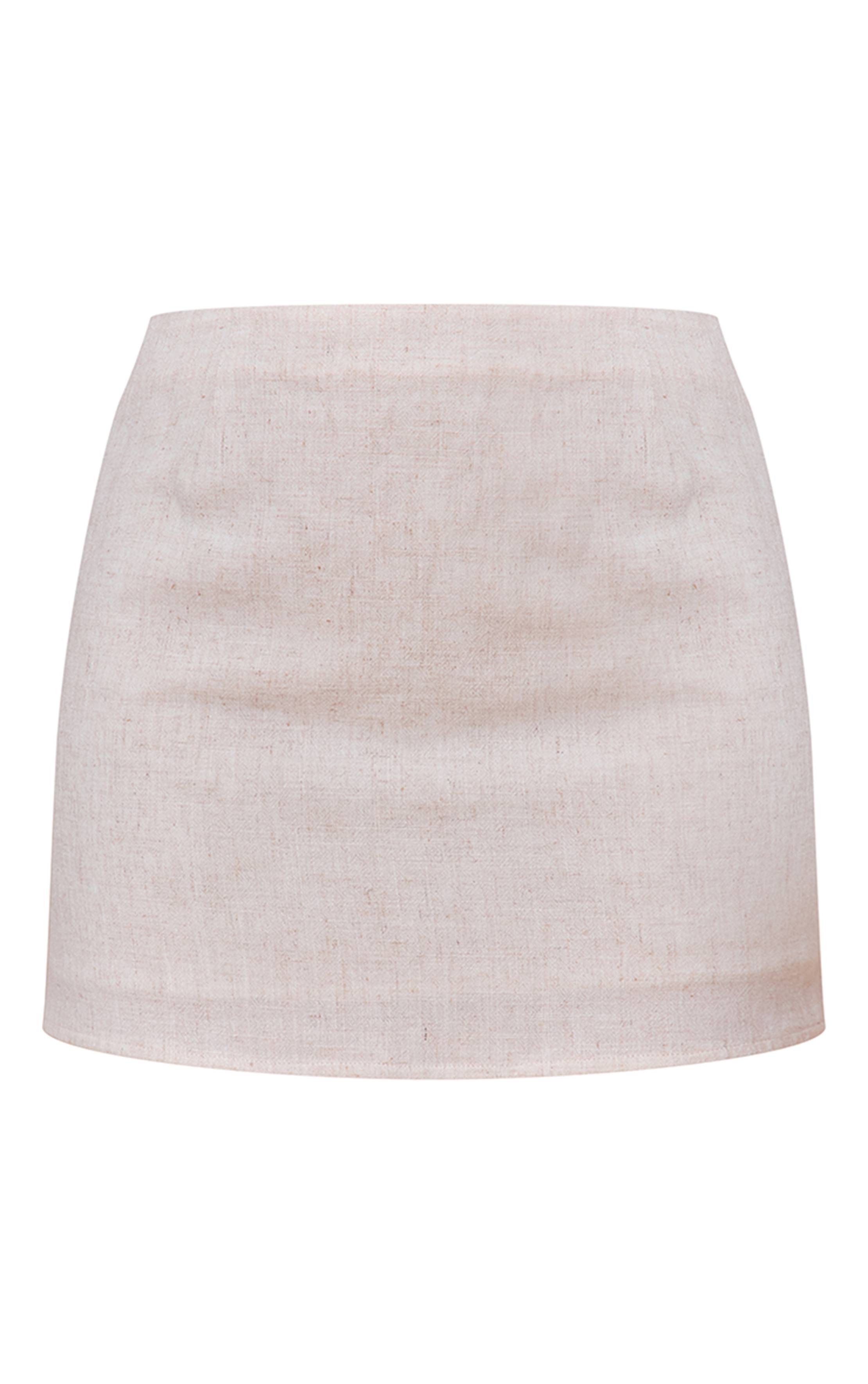 Naturel Mini-jupe Aspect Lin