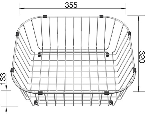 RVS afdruiprek Blanco 514238 (L x B x H) 35,5 x 32 x 13,3 cm