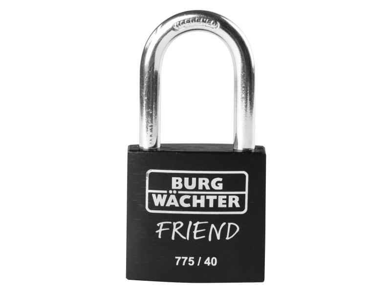 Burgwächter Vorhängeschloss Friend Schwarz Zylinder-Vorhängeschloss