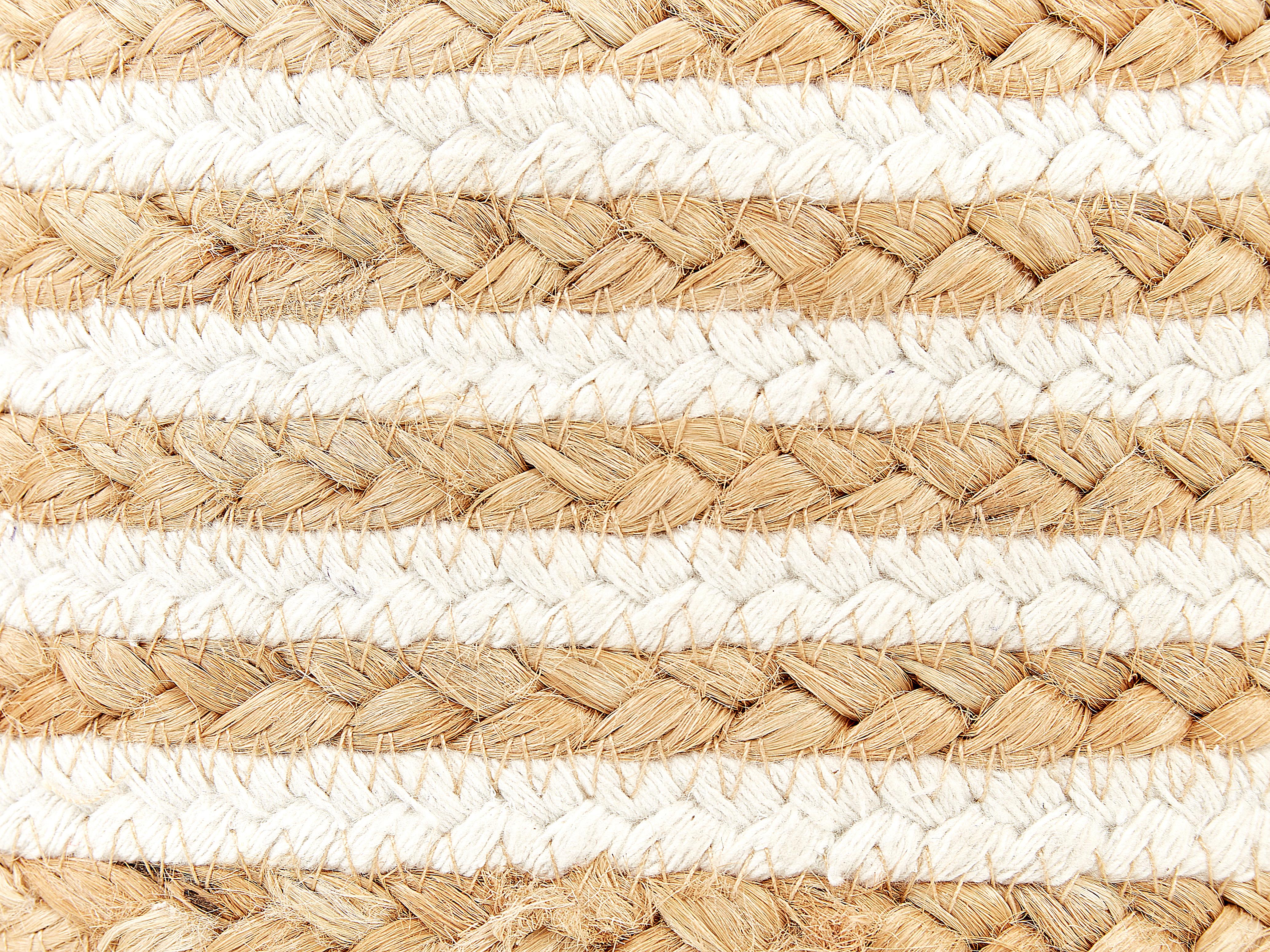 Poef RESAFA Jute Wit Beige