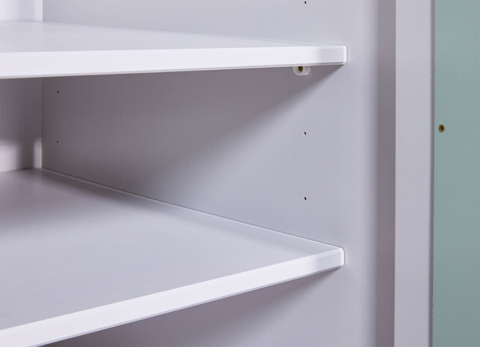 Drehtürenschrank KILIAN 92 x 205 cm weiß/ pastellgrün