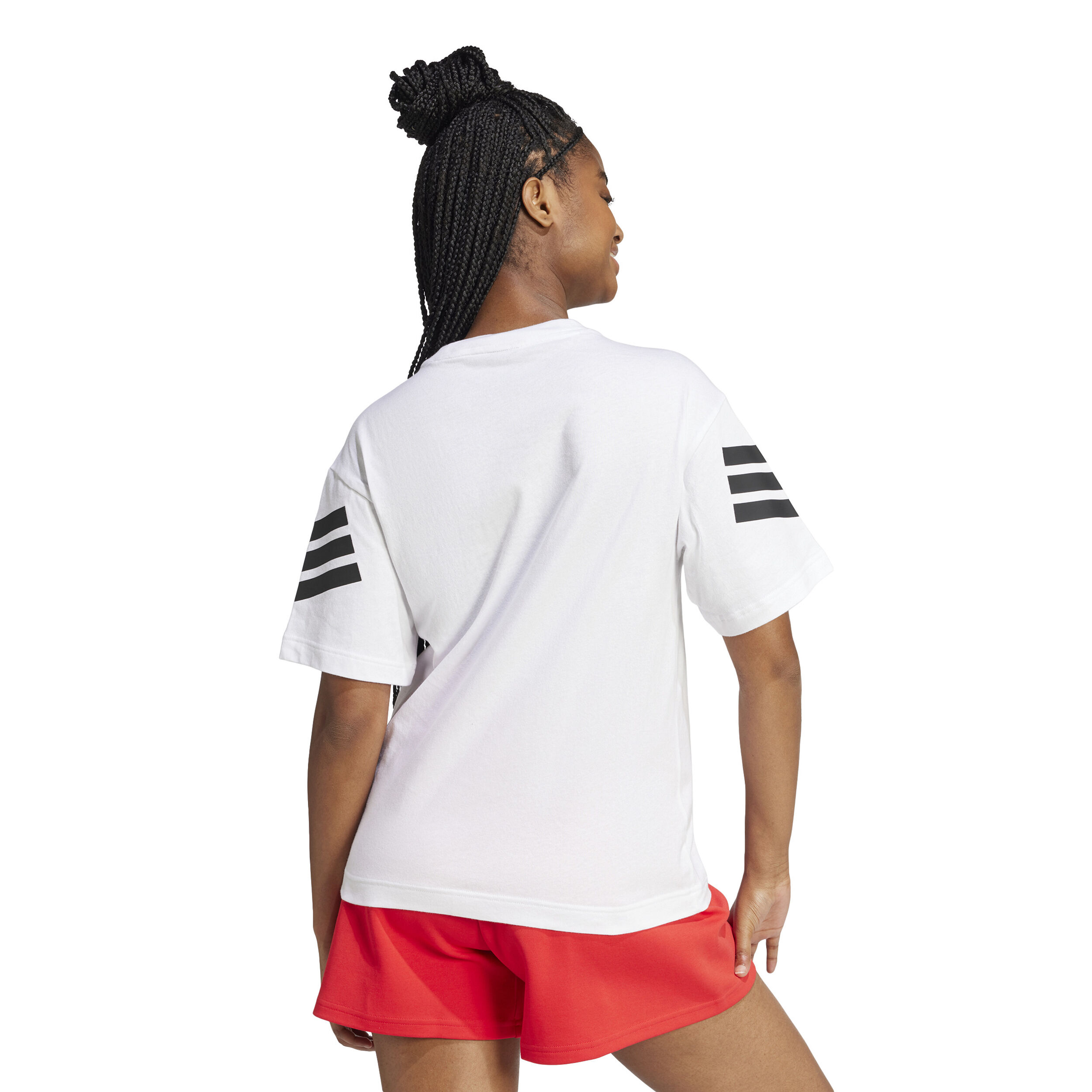 adidas Future Icon 3Stripes T-shirt Femmes - Blanc , Noir