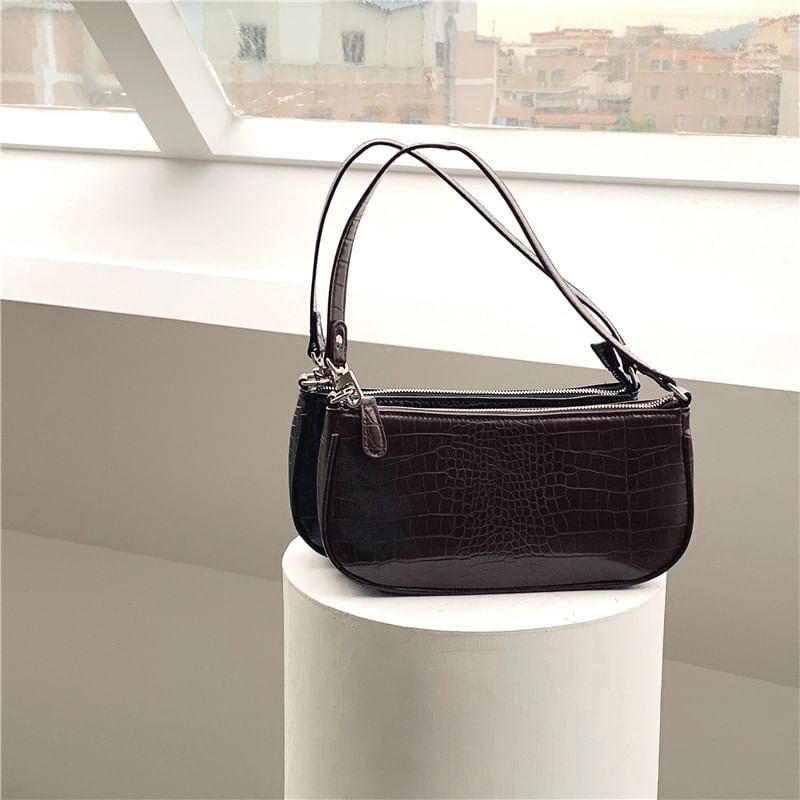 Minafox - Croc Grain Handtas