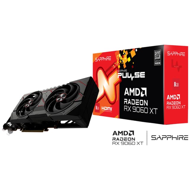 SAPPHIRE PULSE AMD Radeon RX 9060 XT GAMING OC 8GB grafikkort