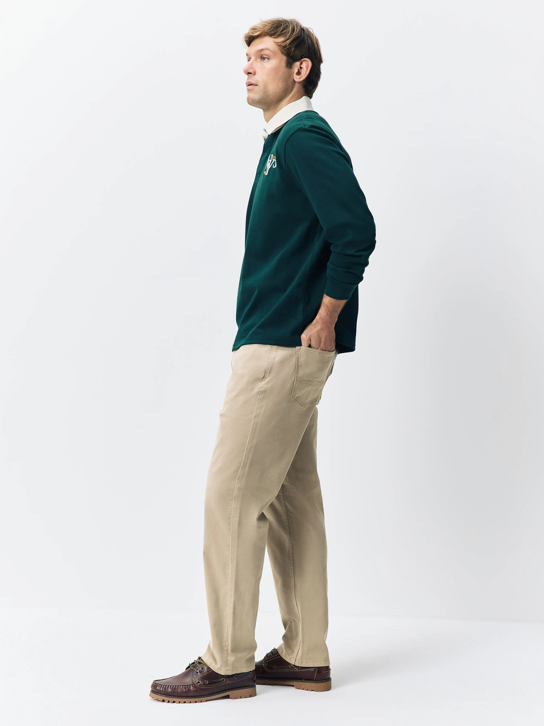 Pastelgeel - 5 Broek met zakken Soft Touch