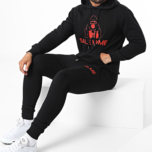 Ensemble De Survetement Gorille Noir Rouge