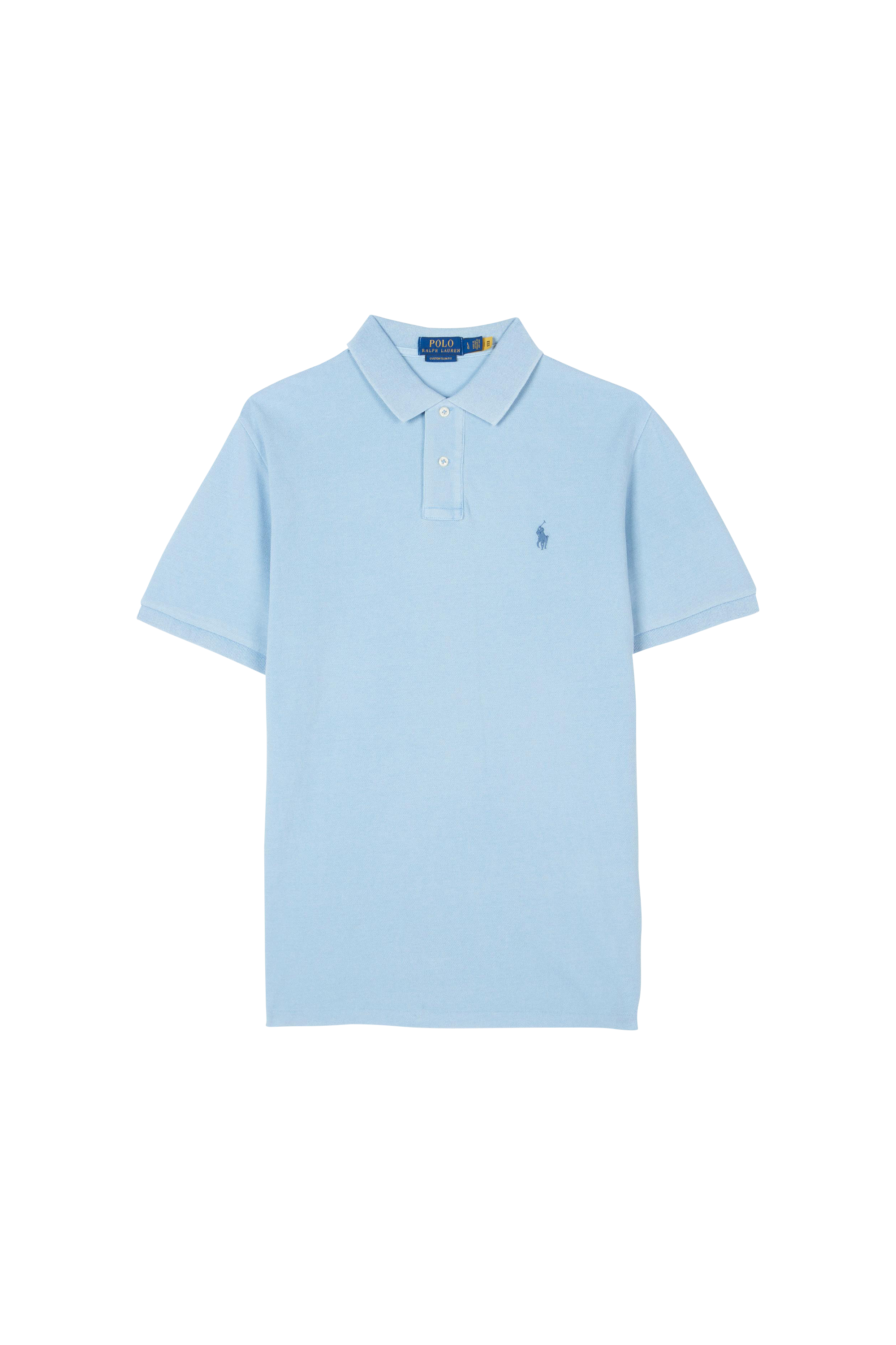 POLO RALPH LAUREN Polo manches courtes Custom Slim Fit Mesh Polo Bleu
