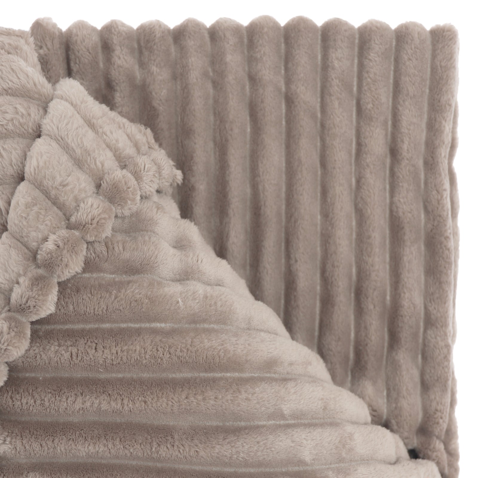Unique Living Plaid Lex Taupe - Textiel - 200xx150cm (BxHxD)