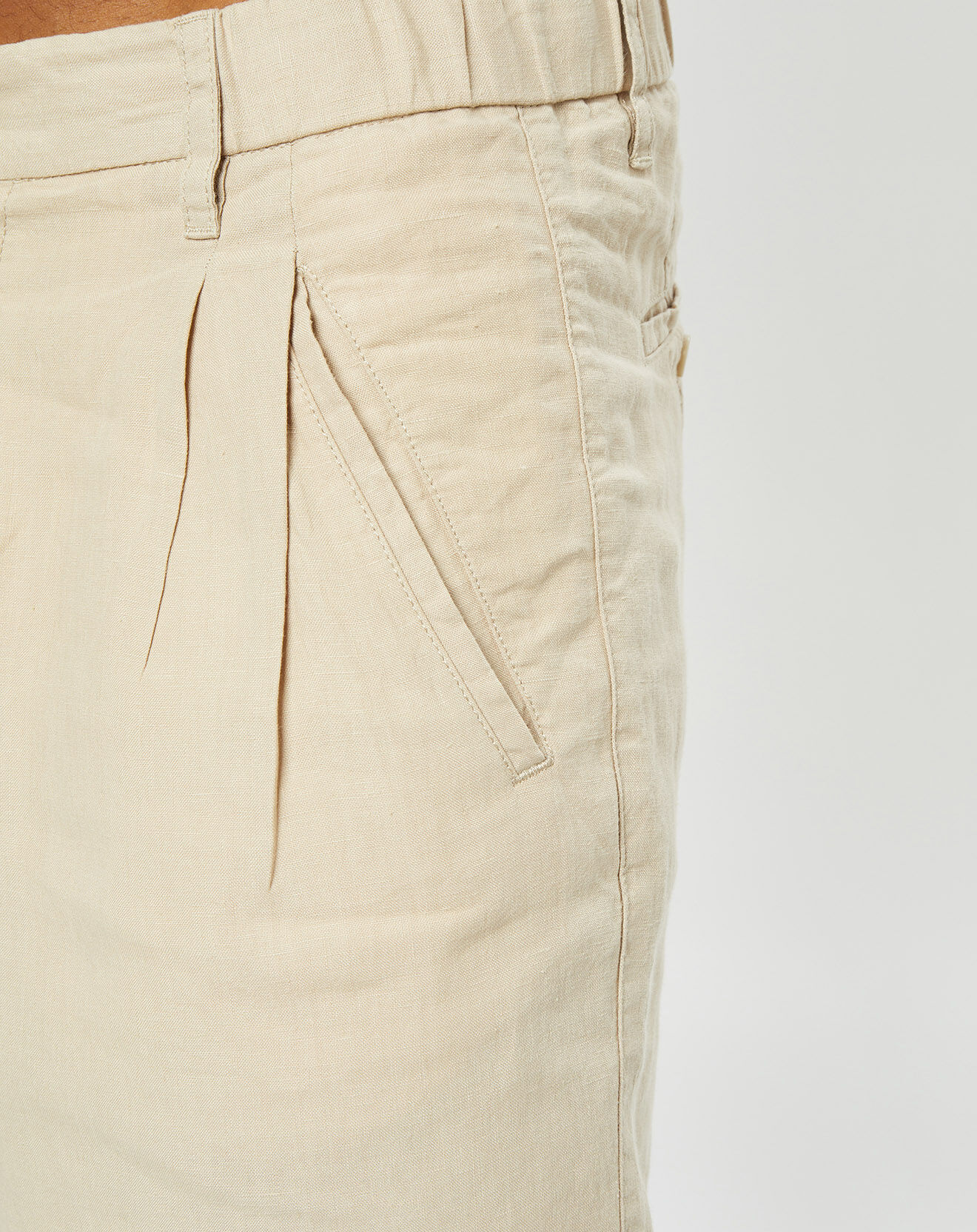 Marc O'Polo Short 100% Lin Lavsjo Pinces beige