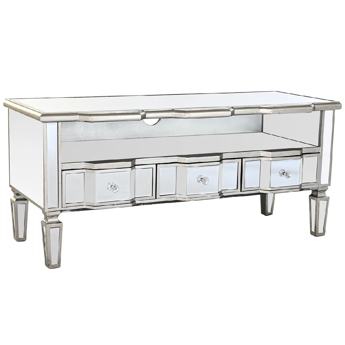 Pegane Meuble TV - Argent