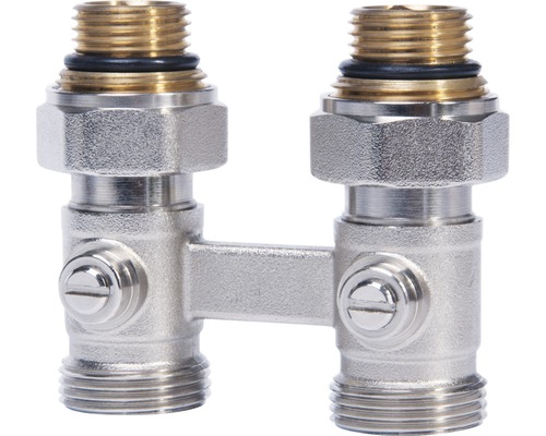 Rotheigner kraanblok 1/2 inch doorlopende uitvoering nikkel