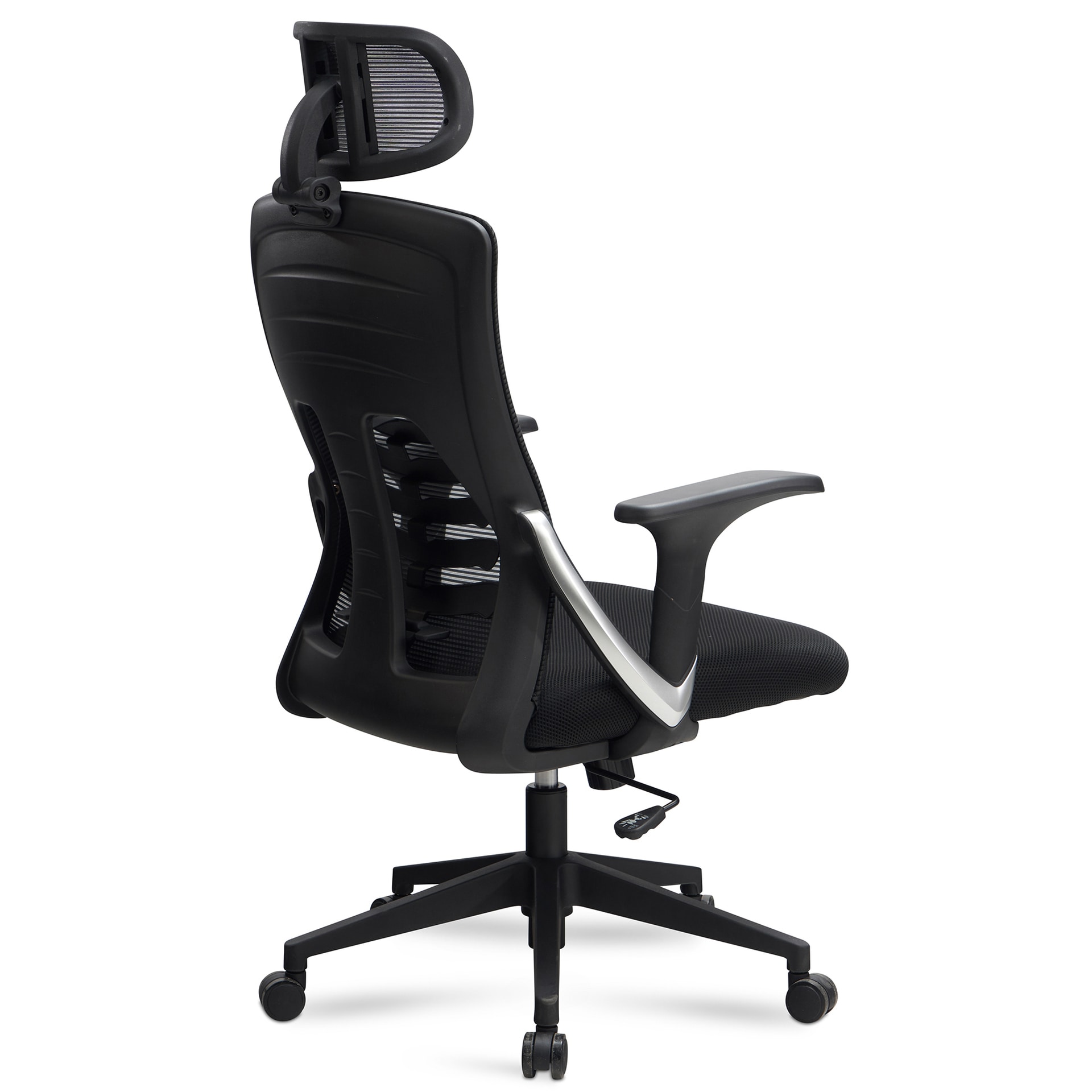 Bürostuhl 65x123x65 cm Stoff schwarz