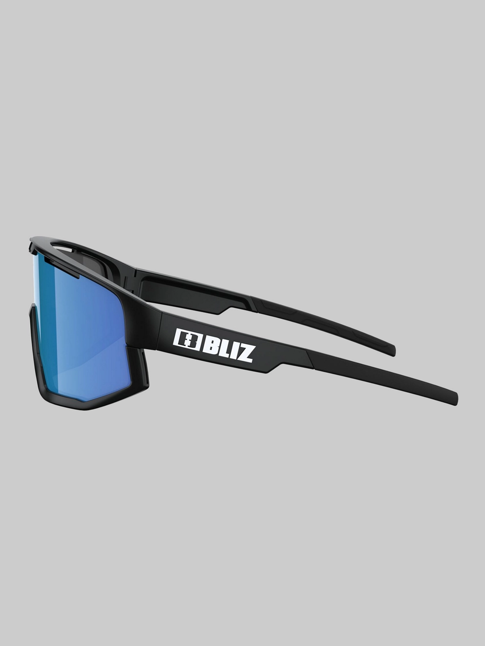 BLIZ Active Eyewear Fusion Matt Black Sunglasses smoke w blue multi
