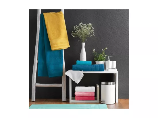 Drap de Bain 90 x 150 cm Tendresse Bleu Paon - Eponge Unie