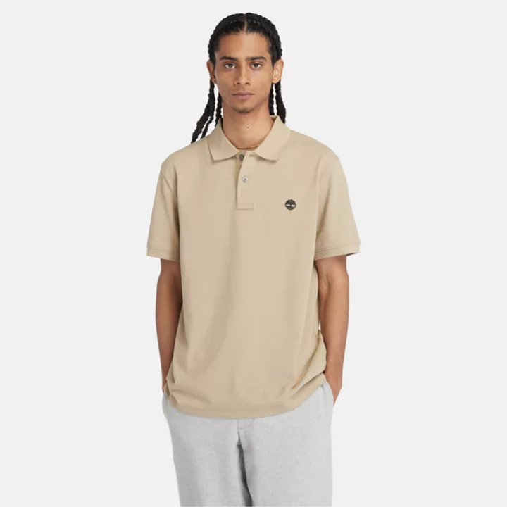 Polo Millers River en piqué pour homme beige