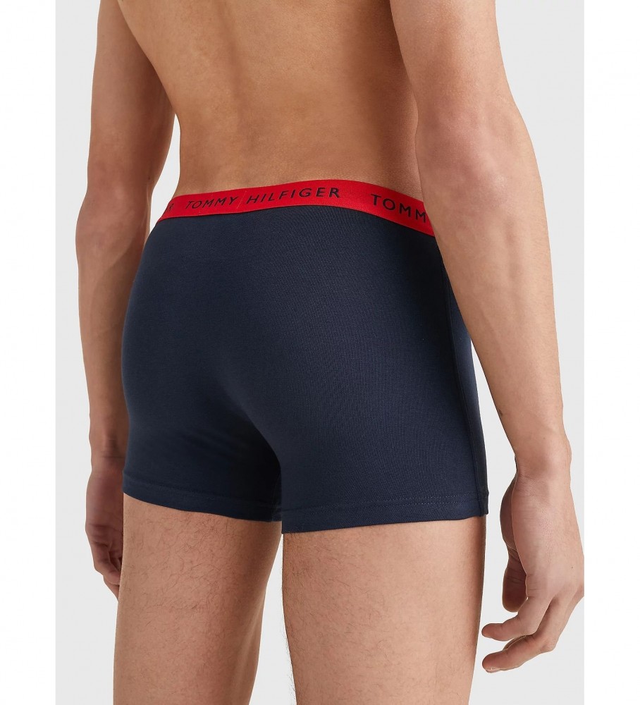 Pacote com 3 cuecas boxer essenciais azul-marinho da Tommy Hilfiger