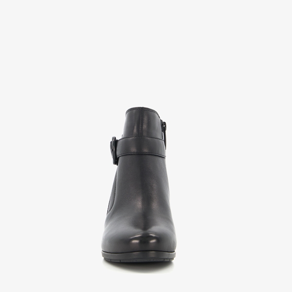 Tamaris Comfort leren dames enkellaarsjes met hak