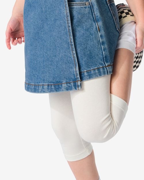 legging enfant capri blanc cassé