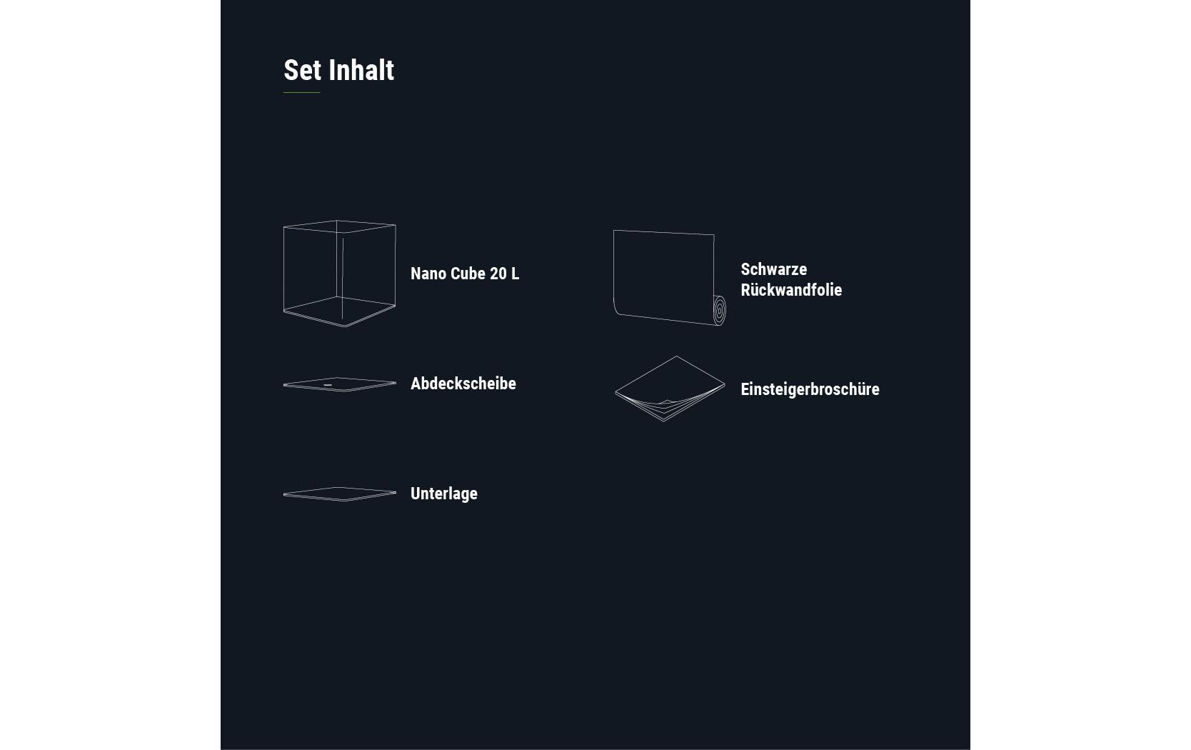 Aquarium Nano Cube, 20 lMini Aquarium