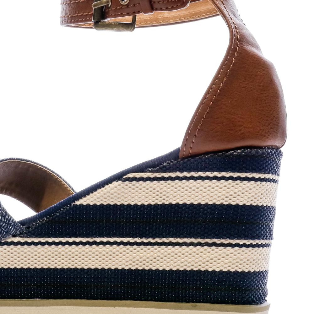 Beppi Sandales Compensées Bleu Jeans Femme Beppi
