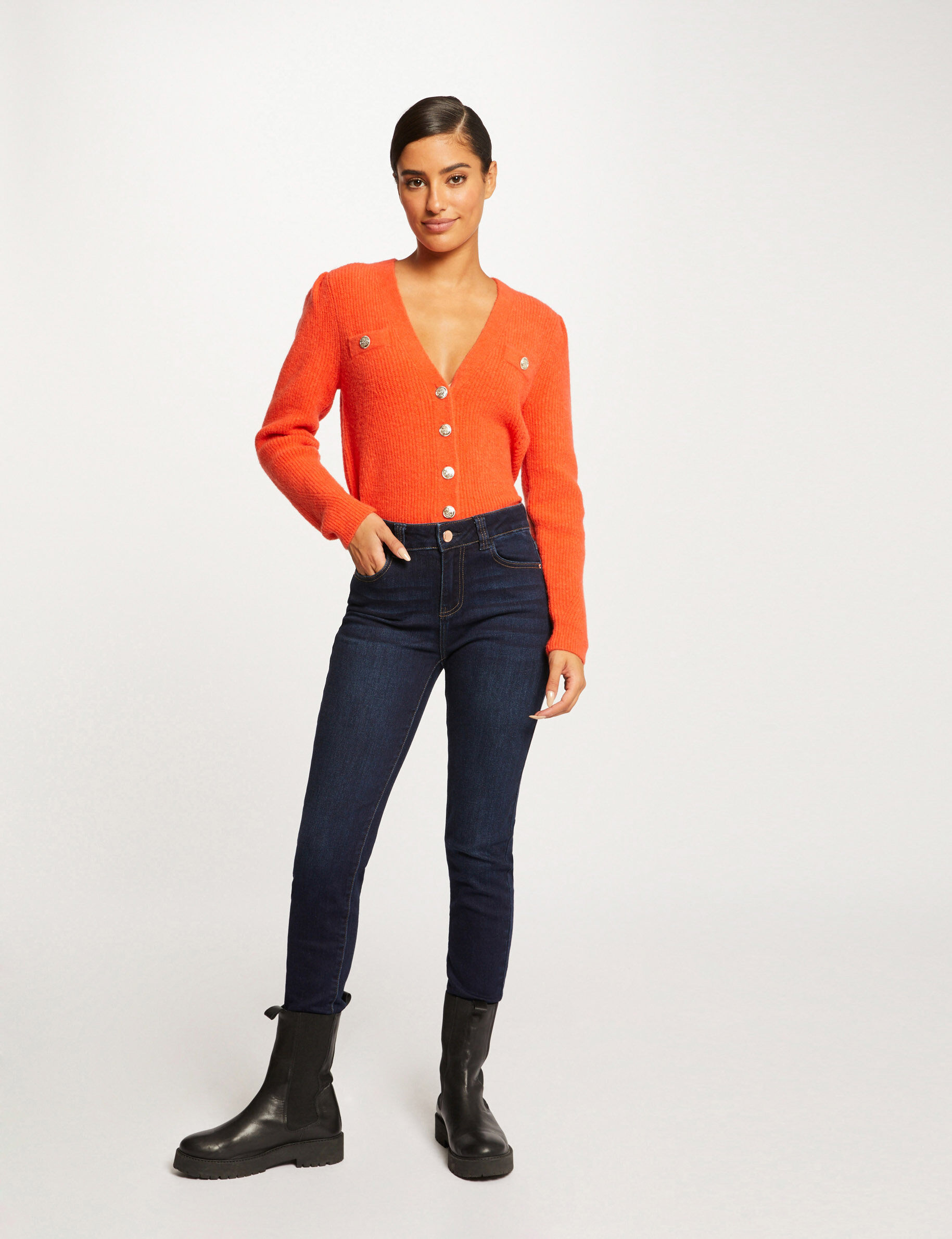 Jeans slim taille haute jean brut femme - jean_brut