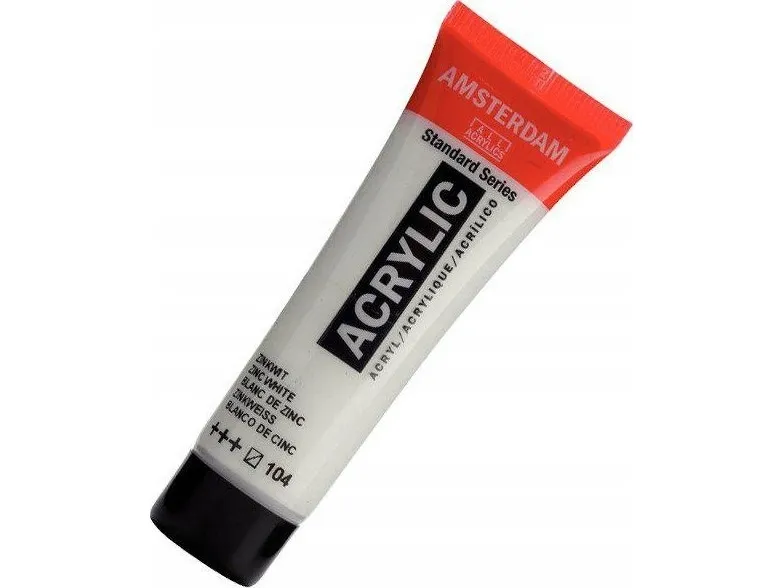 Amsterdam Standard Series Akrylrør 20 ml zinkhvid 104