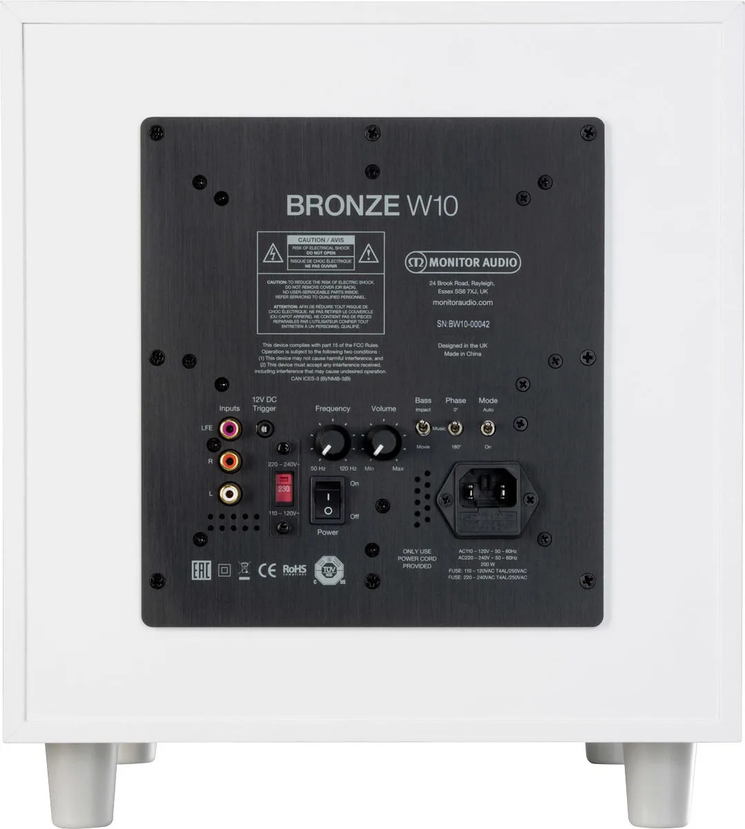 Monitor Audio Bronze W10 Blanc Caissons de basses