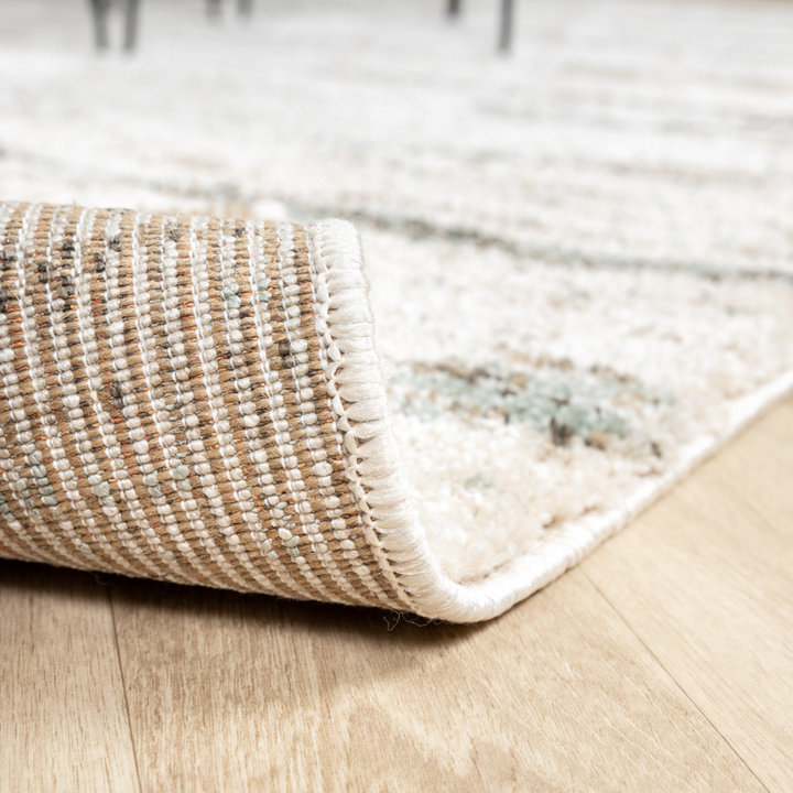 Hoogpolig vloerkleed - Blend Creme/Blauw | Klassiek