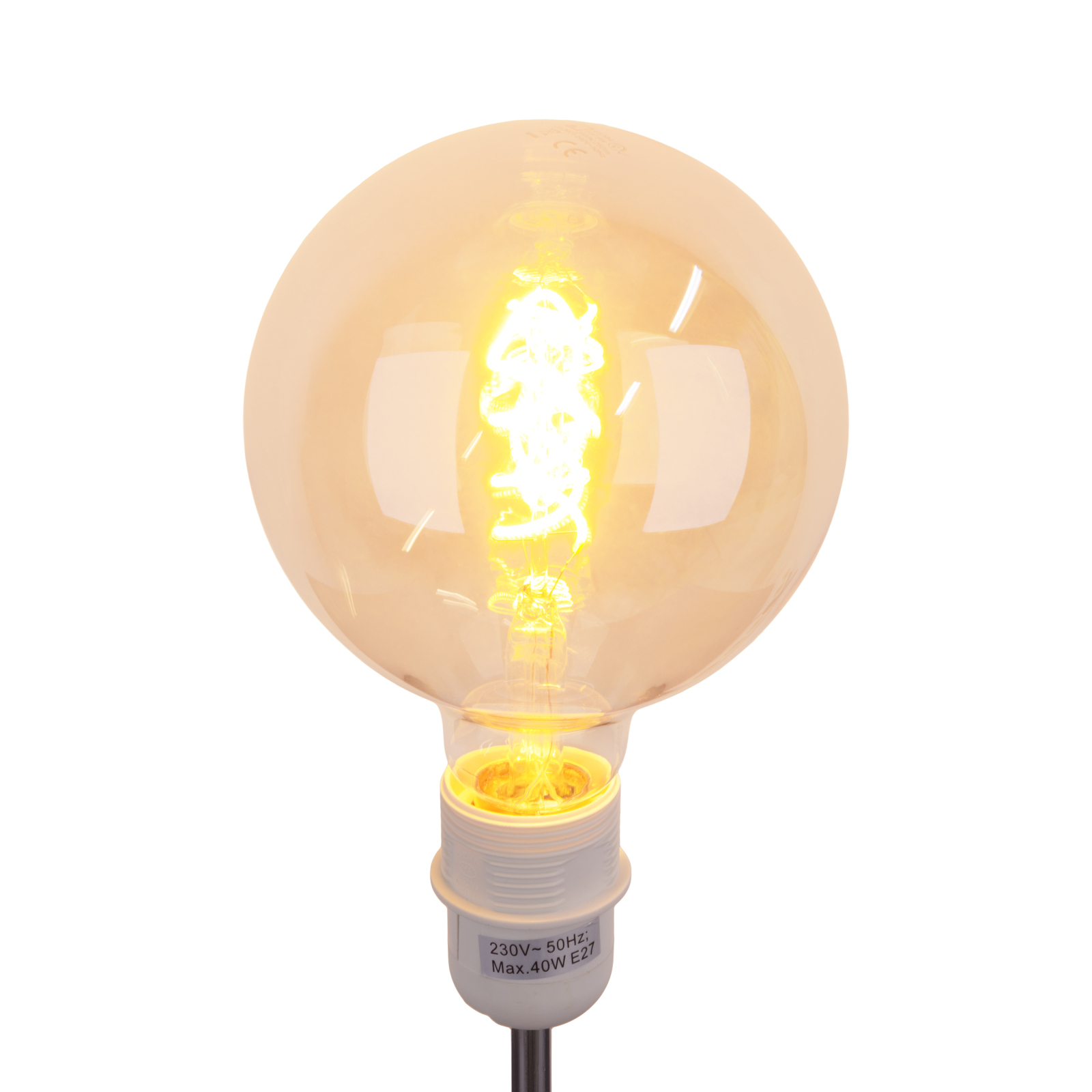 2er-Set LED-Leuchtmittel - amber - 5 Watt - E27 - warmweiß