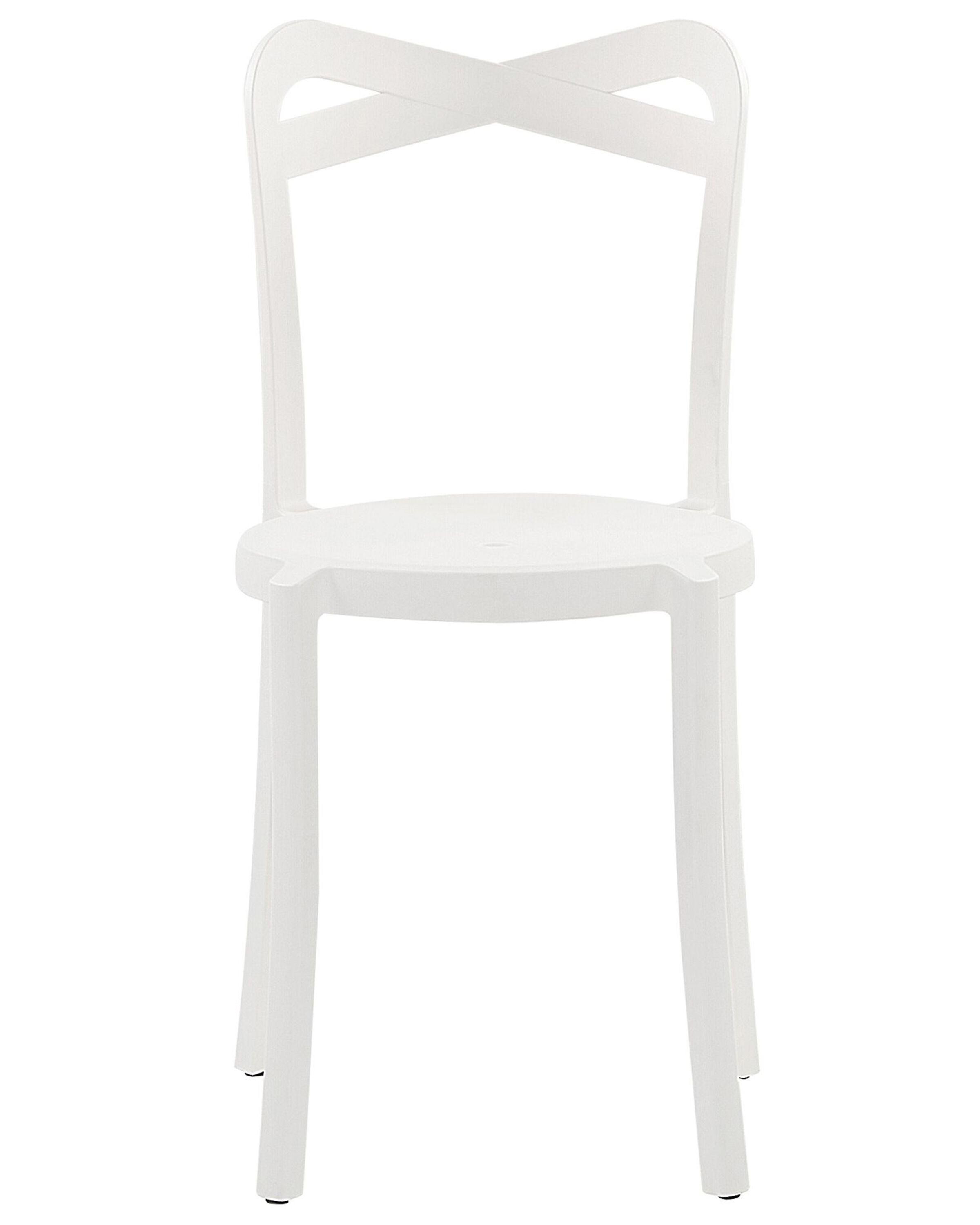 Set van 4 tuinstoelen CAMOGLI Wit