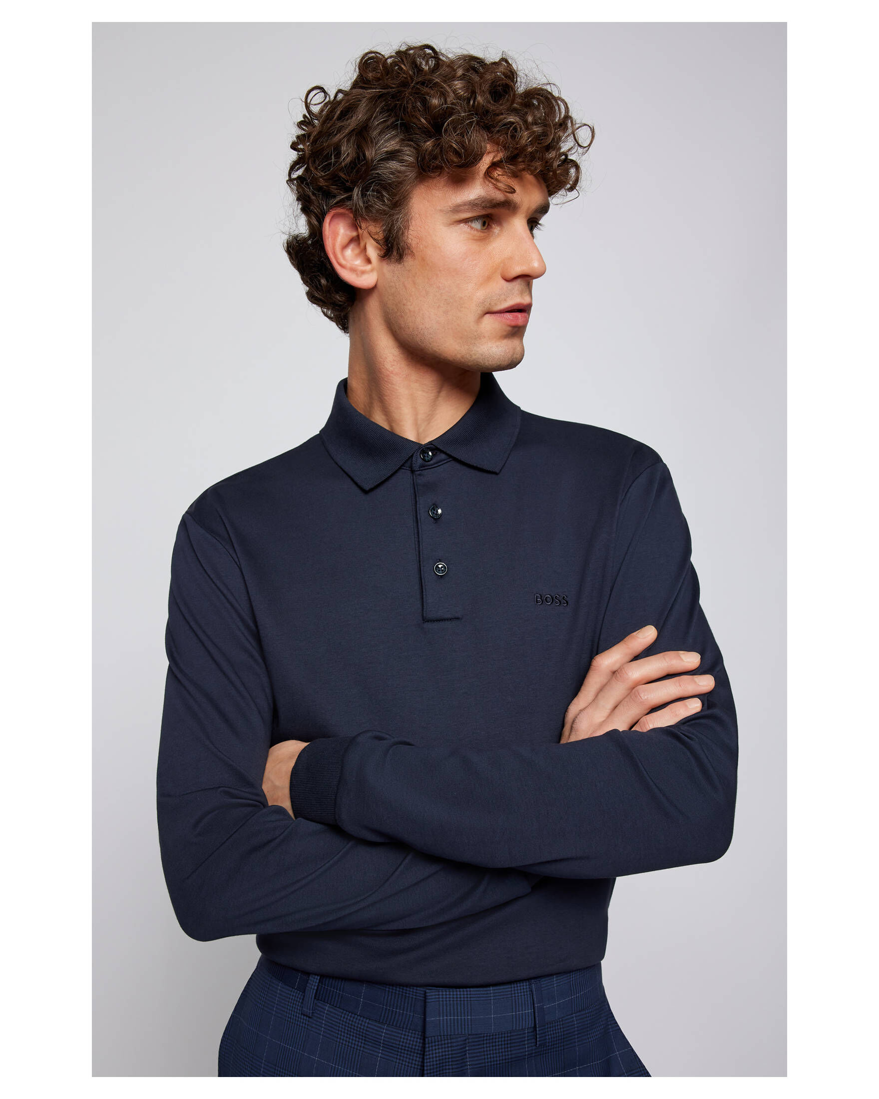BOSS| Herren Poloshirt PADO 30 Langarm