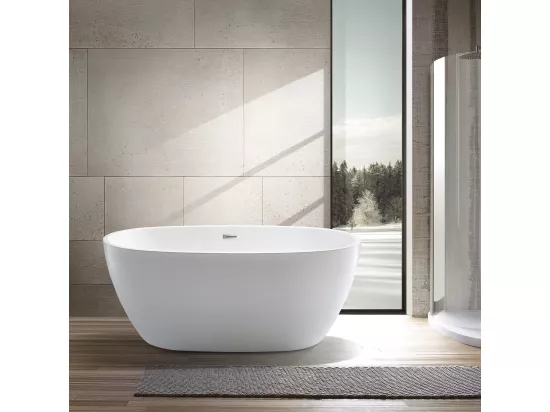 Baignoire îlot design ovale DENVER blanche 150 cm