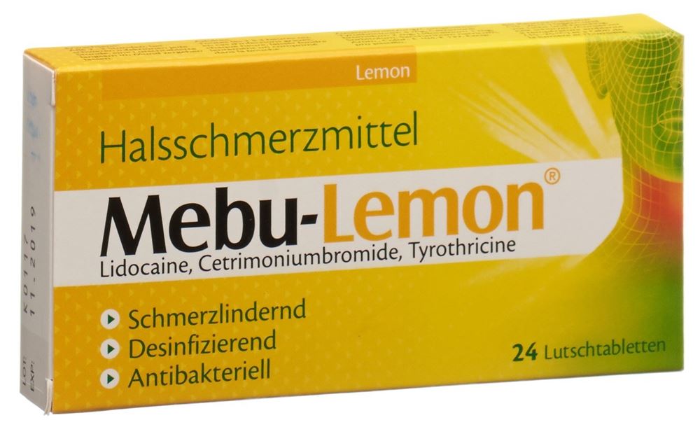 MEBU-LEMON Lutschtabl Blist 24 Stk<br>24 Stück, Blister, Lutschtablette