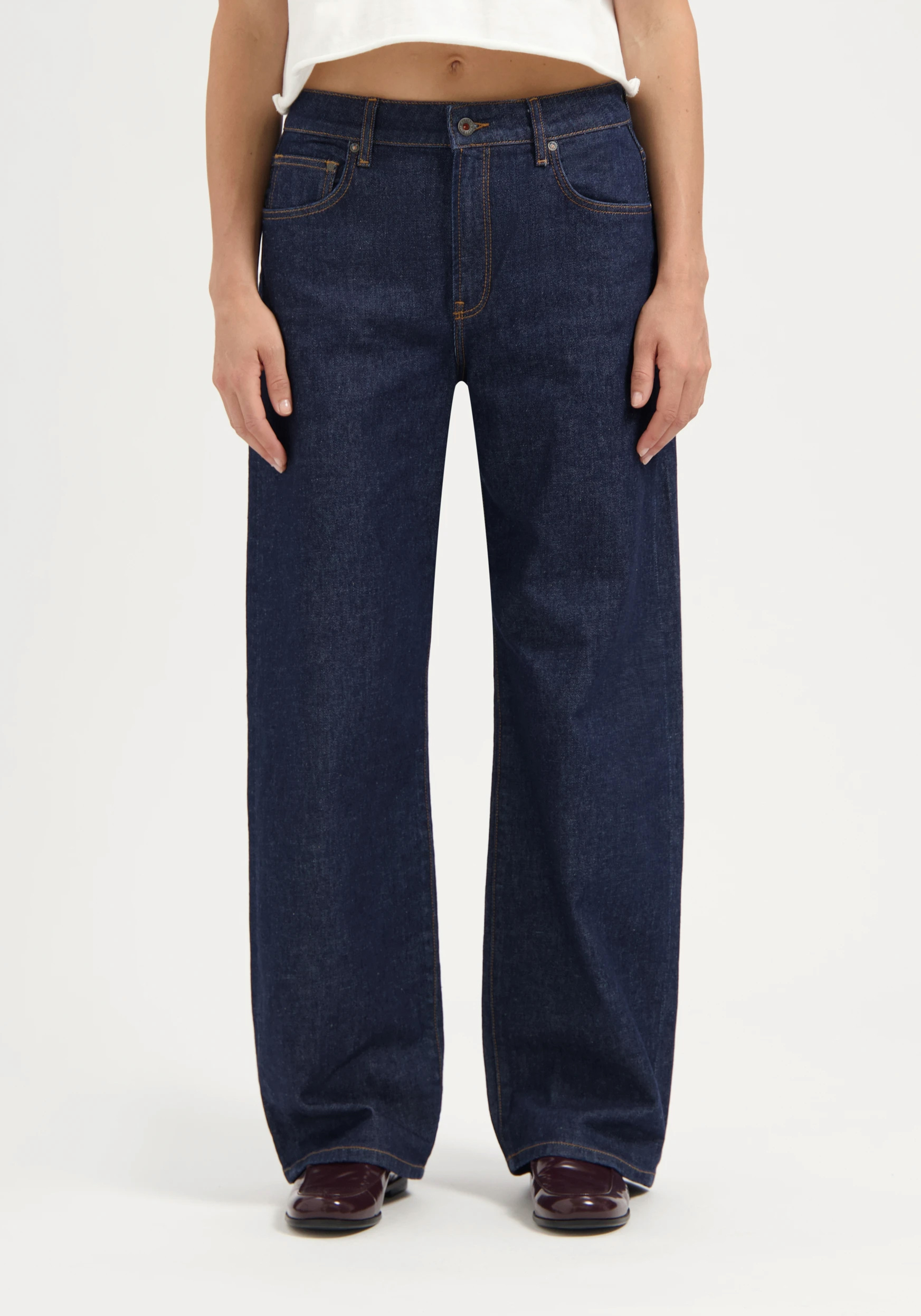 Kuyichi Damen-Jeans Lucy Loose Eflow Rinse
