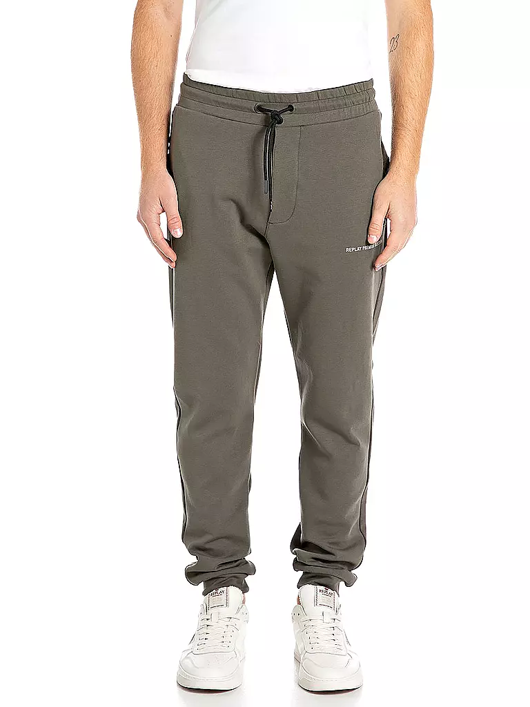 REPLAY Jogginghose Regular Fit olive