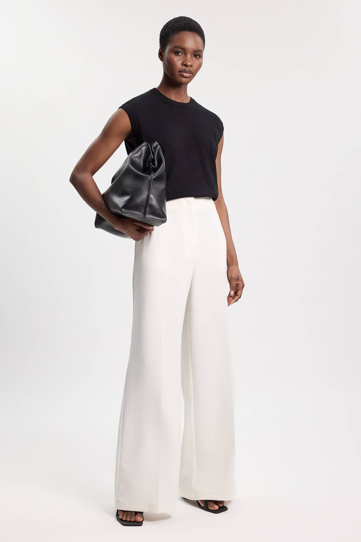 KarenMillen Pantalon Large Tailleur Poli Petite
