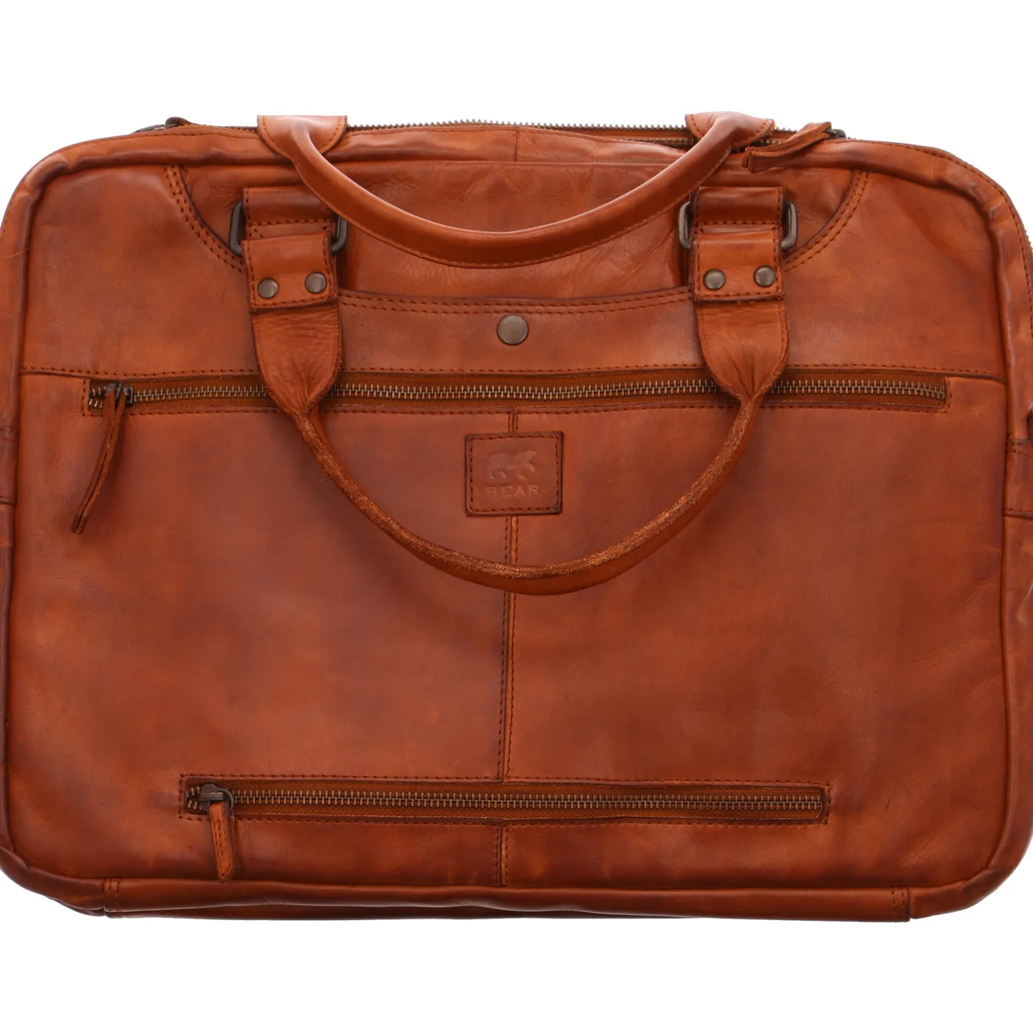 BEAR DESIGN Business- / Laptoptaschen Cognac Leder  mit Laptopfach