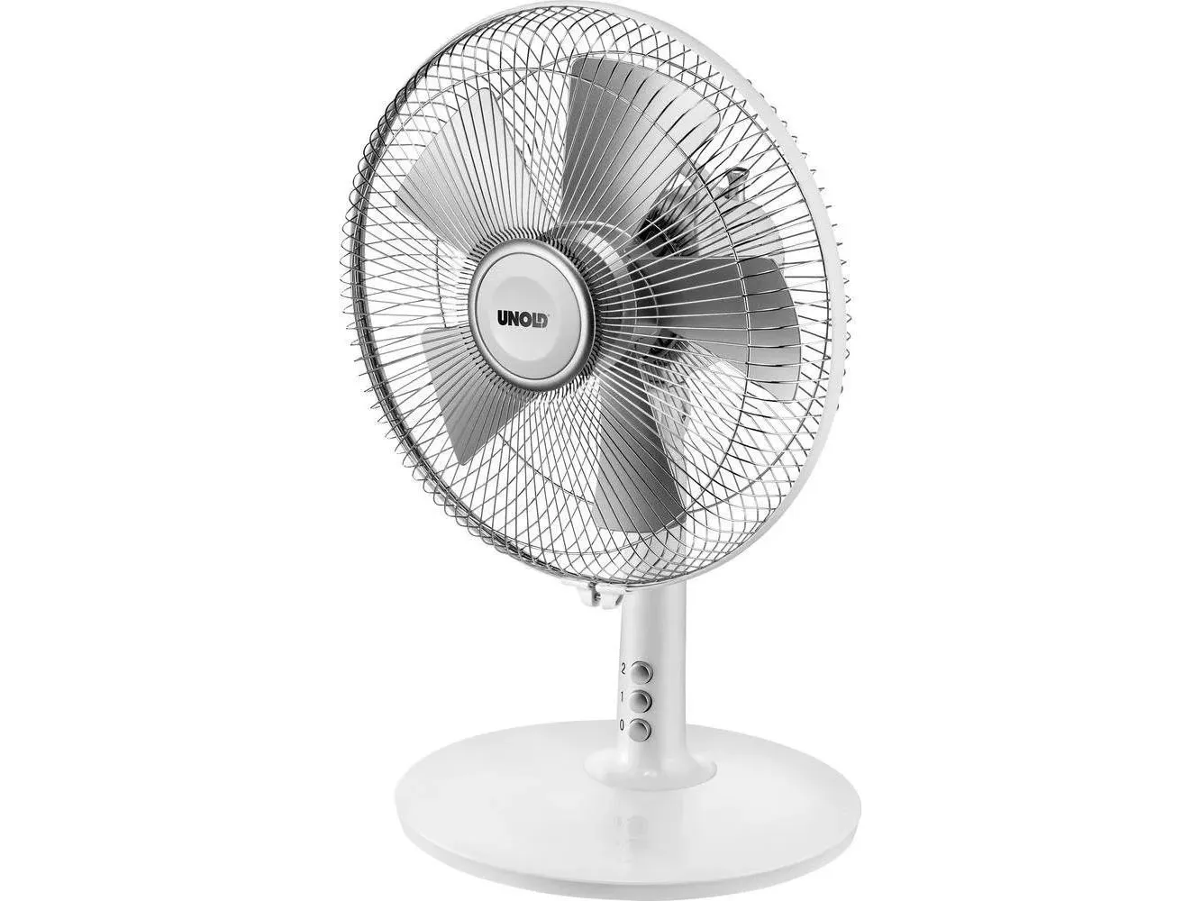 UNOLD Silverline 86810 - Køleventilator - på bord - hvid/sølv