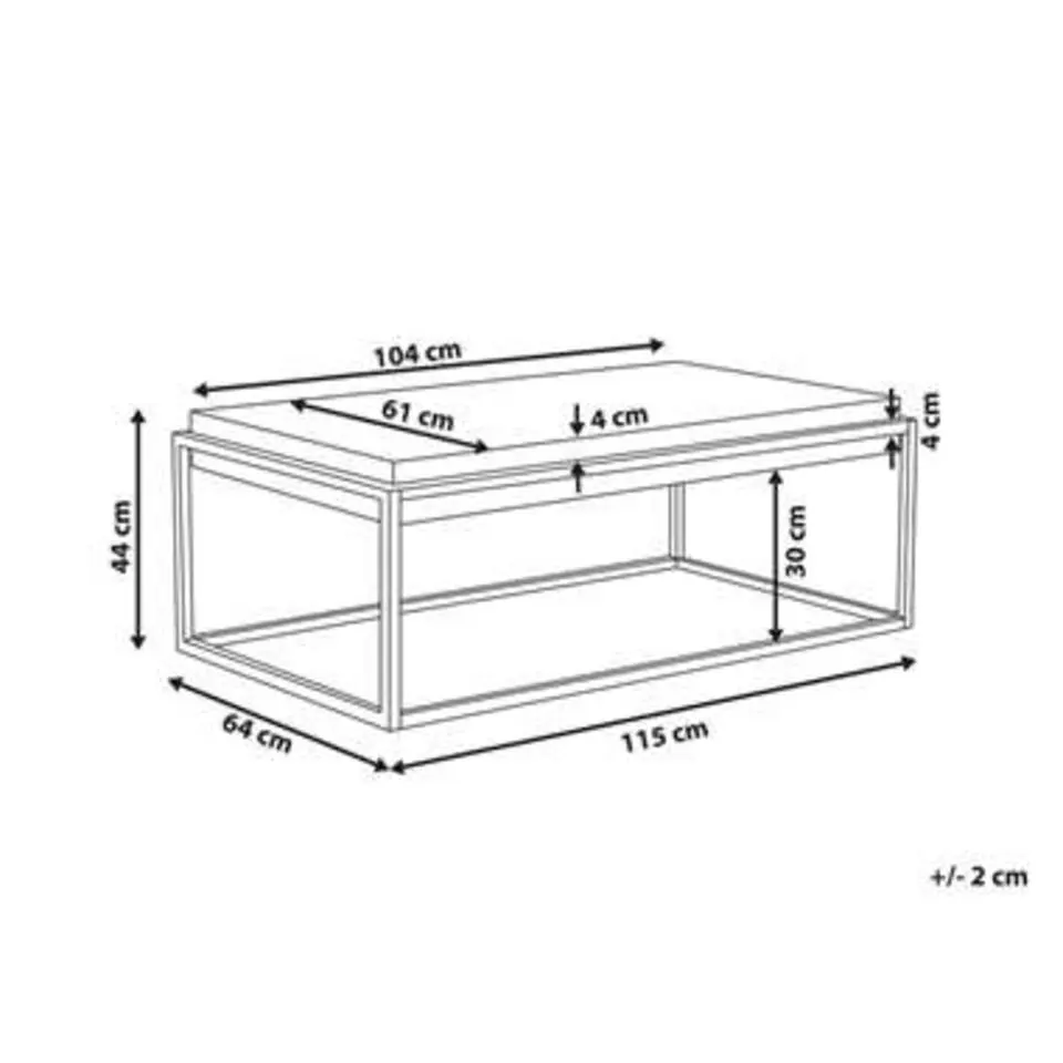 ALTOS - Salontafel - Grijs - MDF