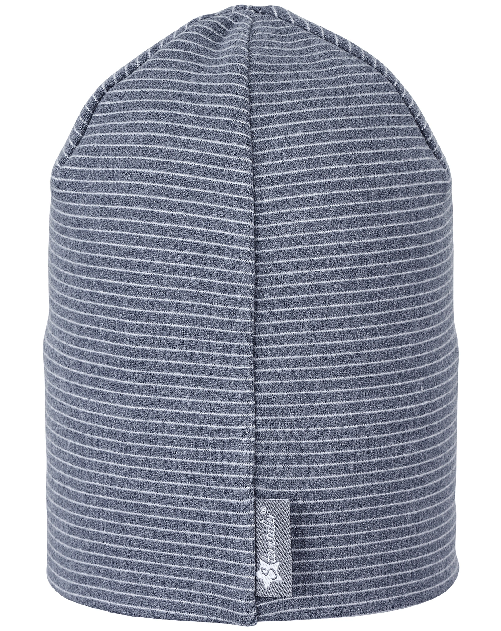 Beanie SLOUCH BÄR gestreift in blau meliert