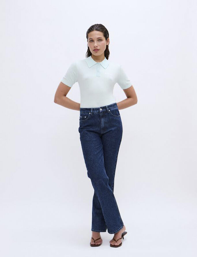 2NDDAY 2ND Jean - Soft Wool Blend Soothing sea