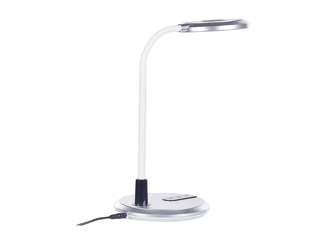 Lampe de bureau LED COLUMBA Réglable Métal Blanc/argenté