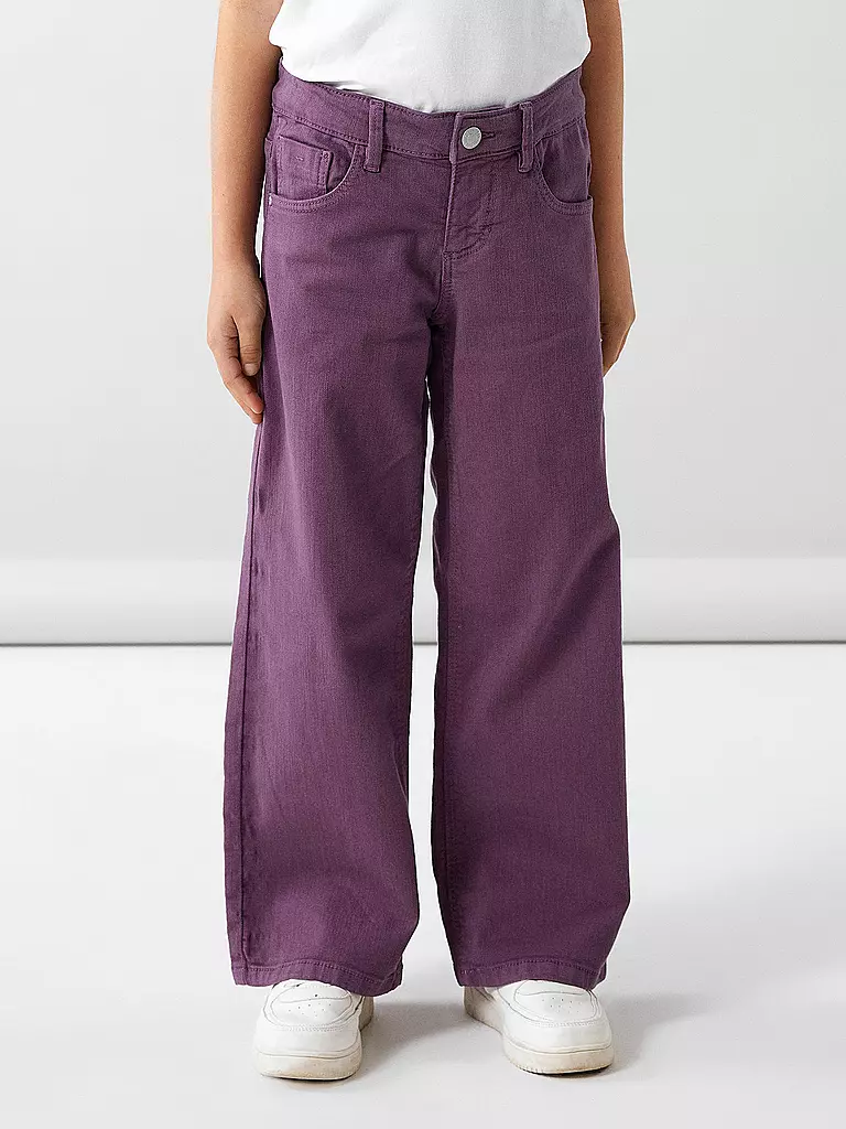 NAME IT Mädchen Hose Wide Fit NKFROSE  beere