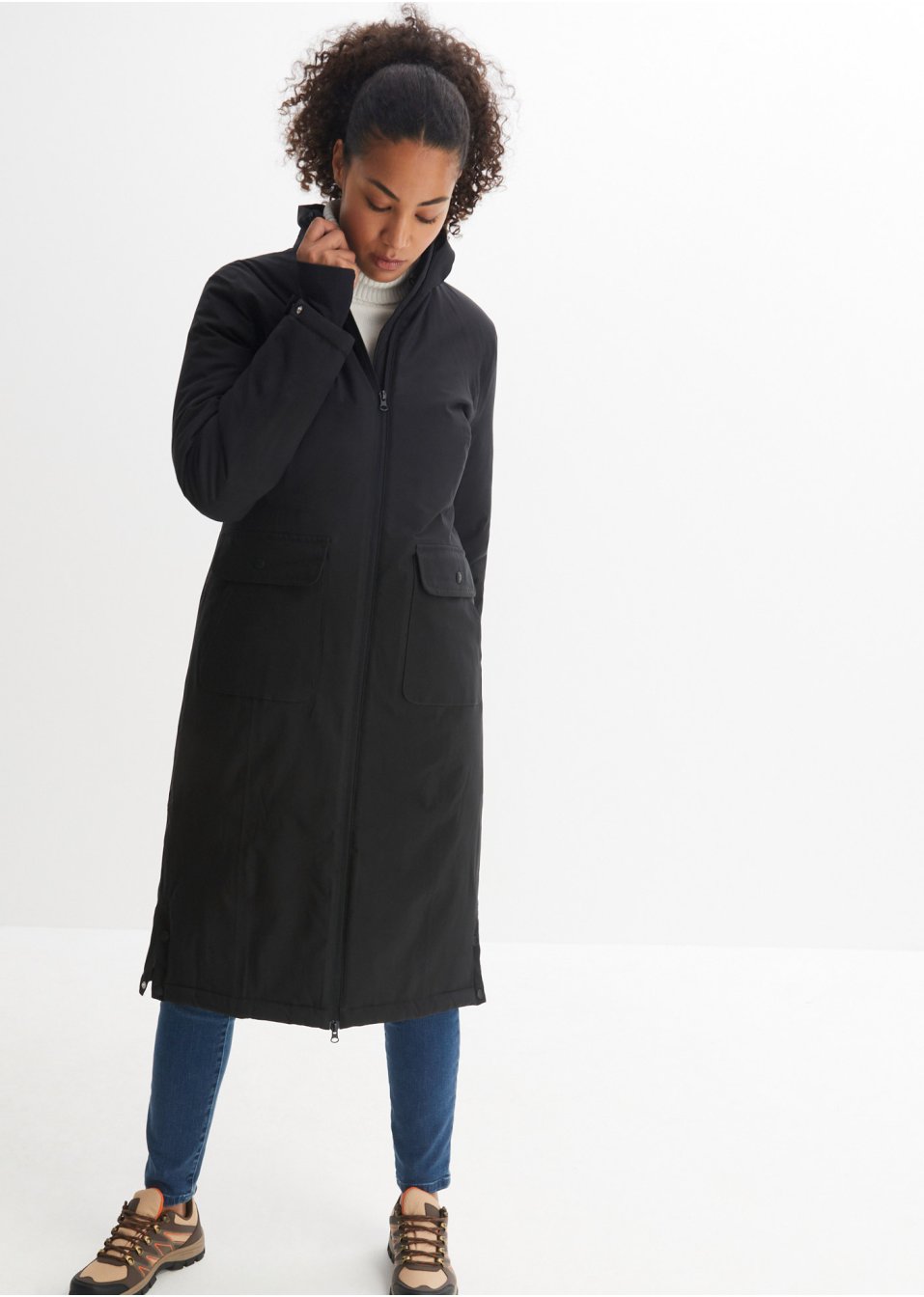 Manteau fonctionnel avec capuche et col synthétique amovible