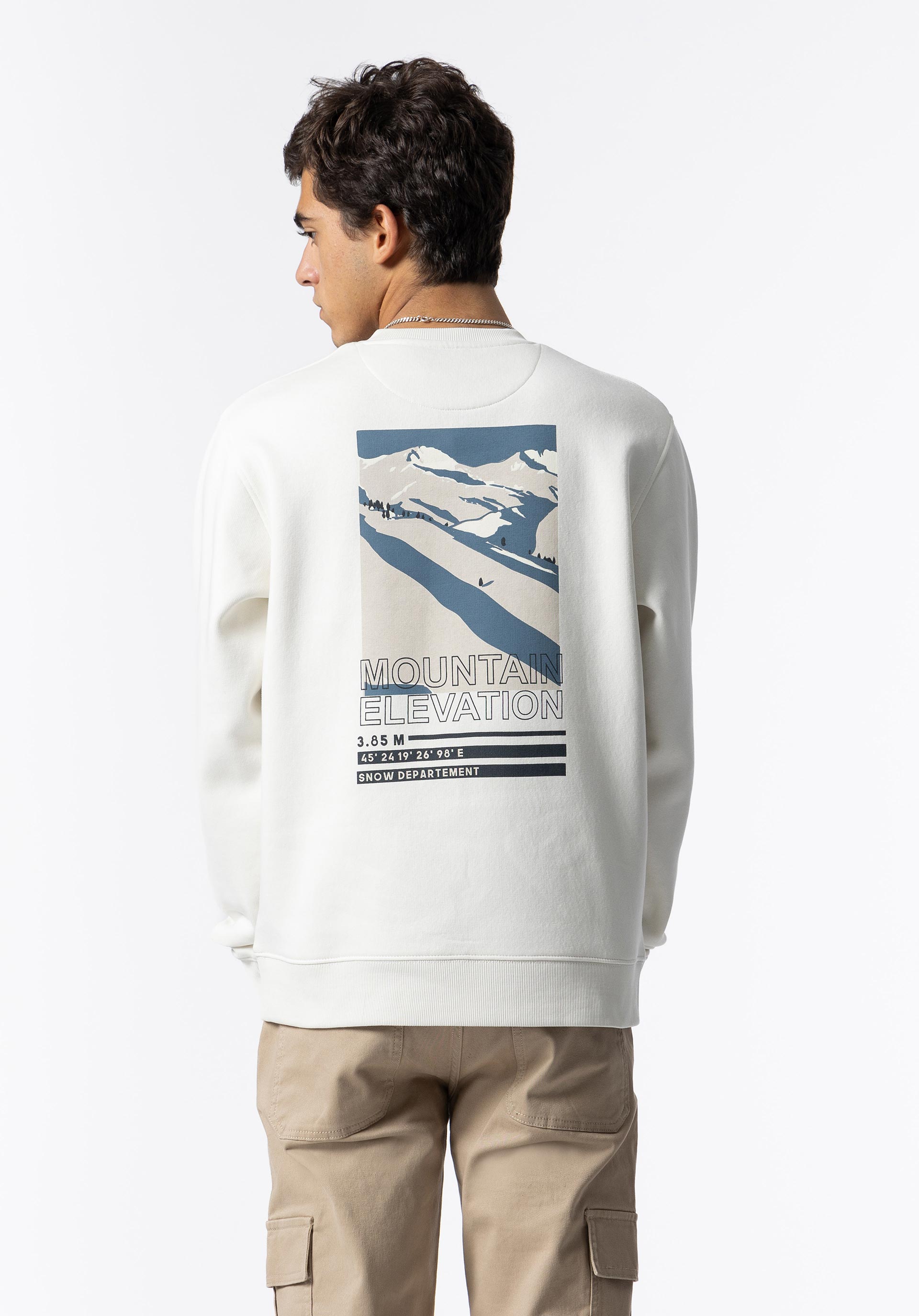 Sweatshirt com Estampado nas Costas