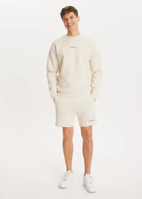 Brushed korte broek off-white (CREME.L)