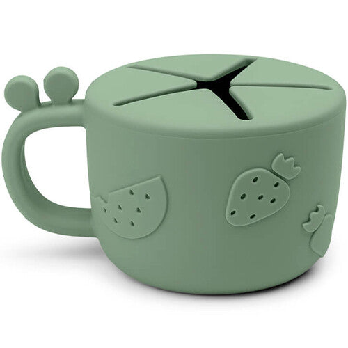 Done by deer siliconen snackdoosje peekaboo - raffi green