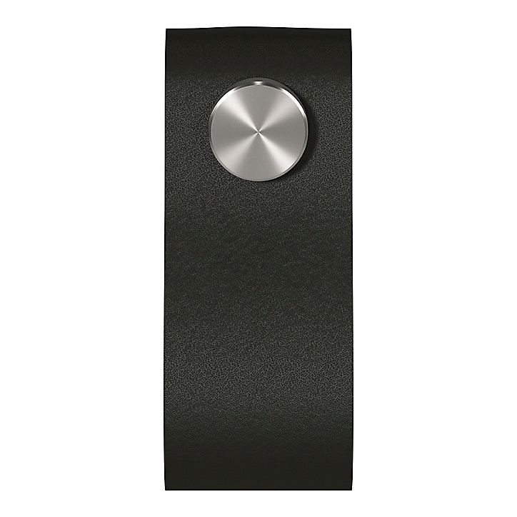 Bouton de meuble GoodHome Hezo noir l.2.6cm x h.6.4cm x p.1.8cm