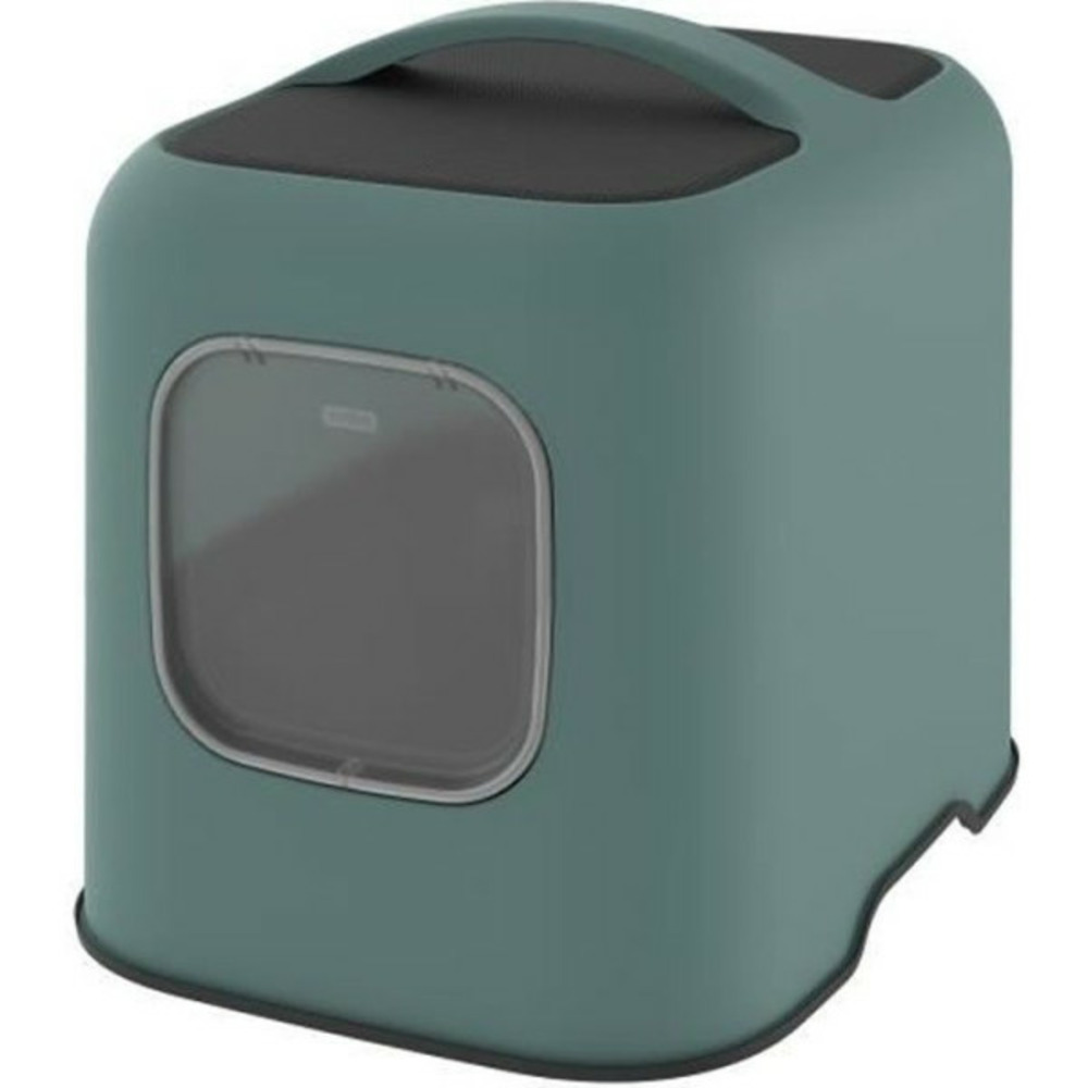 - maison toilette pour chat 57 x 39 x 40 cm - bac a litiere - vert de gui