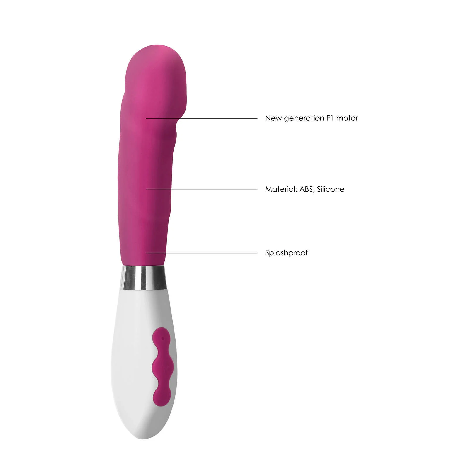 Luna Oplaadbare Siliconen Vibrator Asposus - 10 Snelheden - Roze